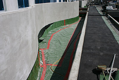decorative concrete wall waterproofing