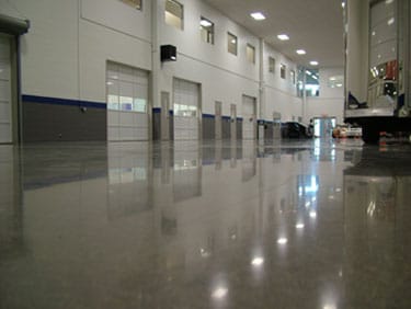 polished automotive garage floor