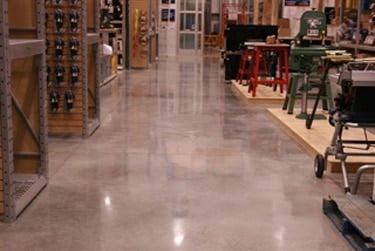 polished hardened concrete