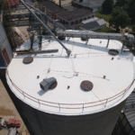 Concrete Grain Silo Silicone Roofing Project 1