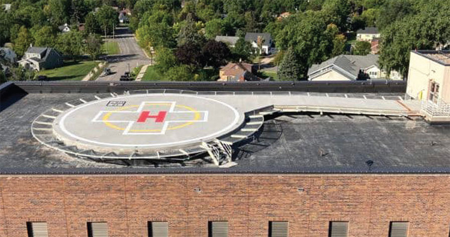 St. Cloud Hospital's Rooftop Helipad Waterproofing Project