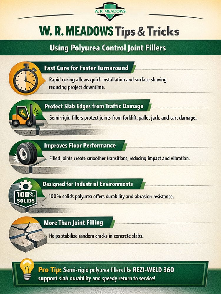Expert tips for using polyurea control joint fillers in concrete floors