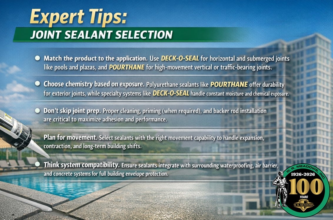 Expert Tips Joint Sealant Selection