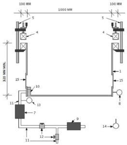 Schematic for ASTM E2178 test